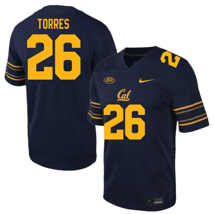 California Golden Bears #26 Isaac Torres ACC Conference College Football Jerseys Stitched-Navy